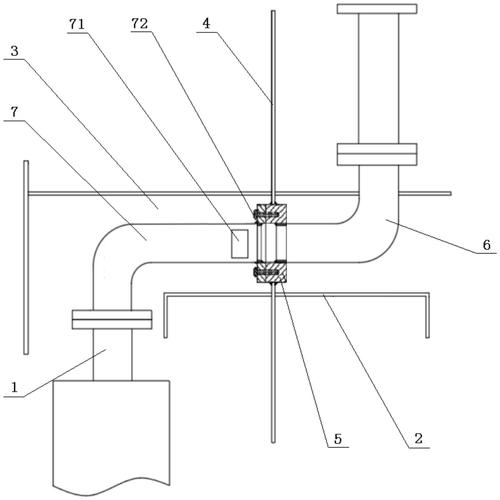 一种在船舶有限空间安装大型进风管的与流程